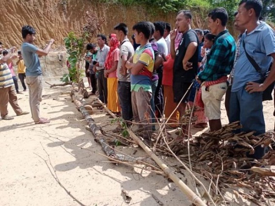 Kamalpur : Rape Victim attempts suicide, Public blocked road demanding Justice Kamalpur : Rape Victim attempts suicide, Public blocked road demanding Justice